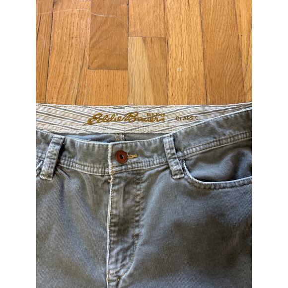 Eddie Bauer Womens Gray Cotton blend Corduroy Chino Pants Size 10 - Picture 2 of 9